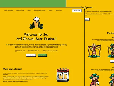 Oktoberfest Beer Festival Landing Page 🍂 – Figma UI Design event design figma illustration landing page oktoberfest ui web design