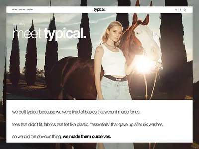 typical || Our Story - About us section about us page aboxagency design ecommerce our story shopify ui uiux ux webdesign webdevelopment
