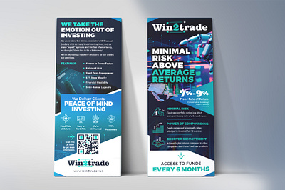 Rack Card Design ai banking bifold card clean creative digital finance flyer investment marketing modern print professional rack card return technology web