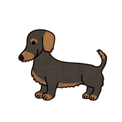 Teckel dog illustration artwork dog illustration teckel