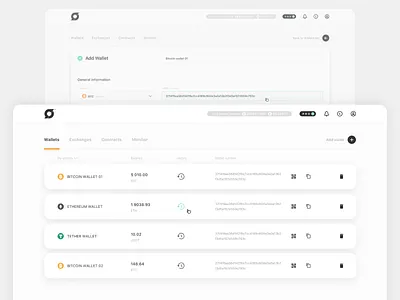 Wallets • Add Wallet • FinTech add wallet crypto wallet cryptocurrency financial fintech wallet