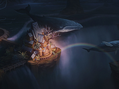 Environment Concept Art | Vaanart Project app art artist blue concept dark design environment game graphic design horror illustration ocean vaanart whale