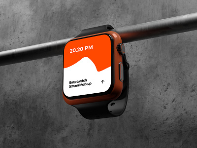 Smart Watch Display Mock-up 3d 3d mockup branding design device mockup graphic design illustration logo mockup mrfauzi product display mockup product rendering realistic screen smart watch ui watch bend