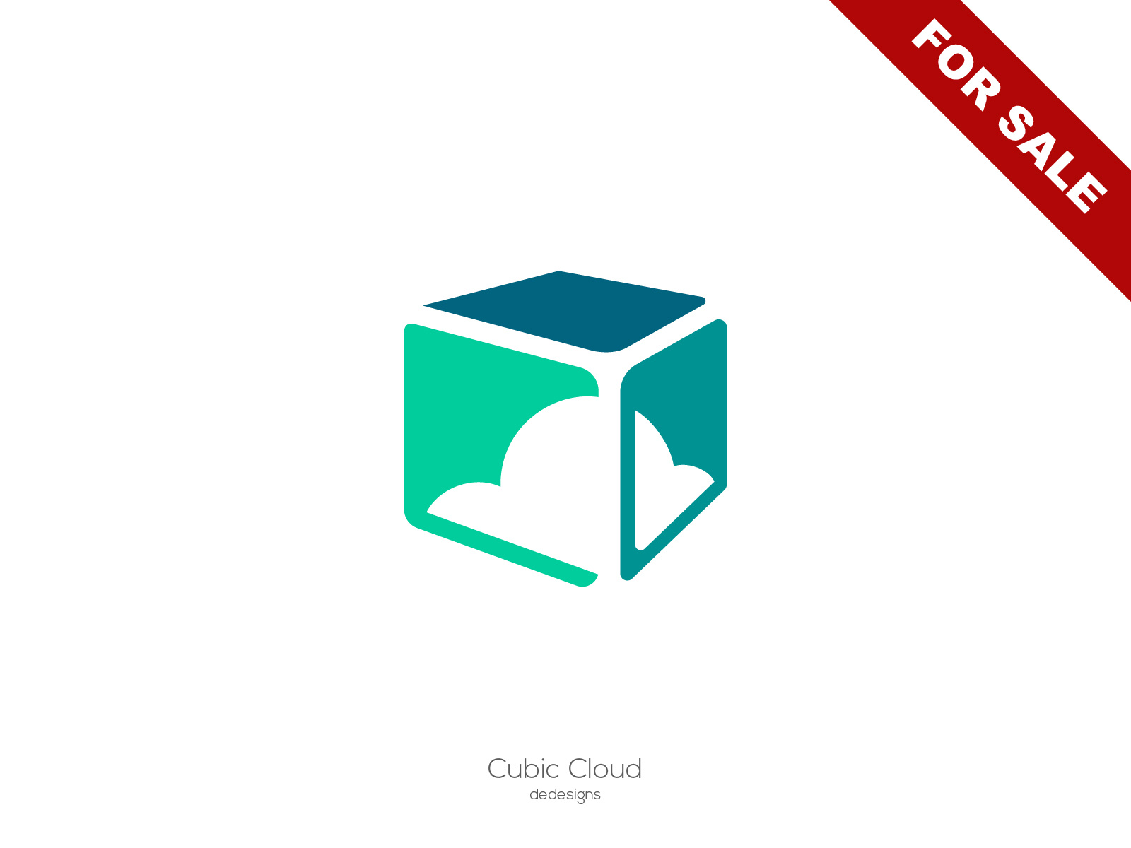 Cubic Cloud Logo (For Sale) cloud cube cubic forsale logo logodesign sale technology