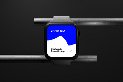 Smart Watch Screen 3d 3d mockup 3d rendering branding branding mockup design graphic design illustration logo mockup mrfauzi product display realistic smart watch social media ui watch