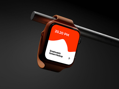 Realistic Product Display - Smart Watch Screen 3d 3d mockup branding branding mockup design display graphic design illustration logo mockup mrfauzi product display product presentation realistic rendering screen smart watch smart watch display ui