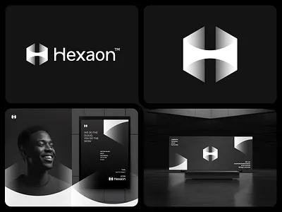 Saas logo, Hexagon logo app logo brand identity branding gradient logo h h letter logo h logo h logo mark logo logo mark logo trend 2025 logotype modern sell logo soft tech software logo tech logo visual identity white logo