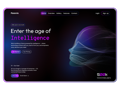 Futuristic Website Concept Ui/Ux Design cleanui figma figmadesign futuristic web futuristic web ui minimaldesign modern saas modren ui saas app saas best saas dashboard saas website uidesign uxdesign