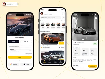 Seamless Car Rentals Mobile App Concept app concept automotive ui booking app car booking ui car rental car rental app car sharing figma design luxury car app luxury ui minimal design mobile app design mobile ui modern ui product design travel app uiux design user interface ux design vehicle app
