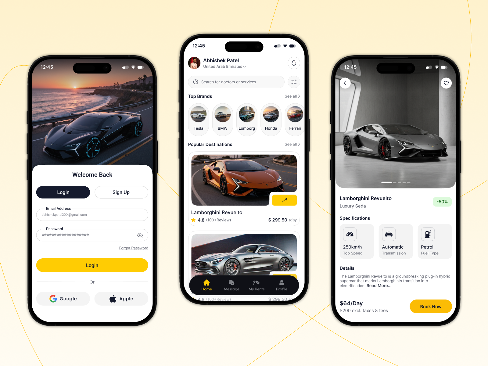Car Rental Mobile App Design Concept app concept automotive ui booking app car booking ui car rental car rental app car sharing figma design luxury car app luxury ui minimal design mobile app design mobile ui modern ui product design travel app uiux design user interface ux design vehicle app