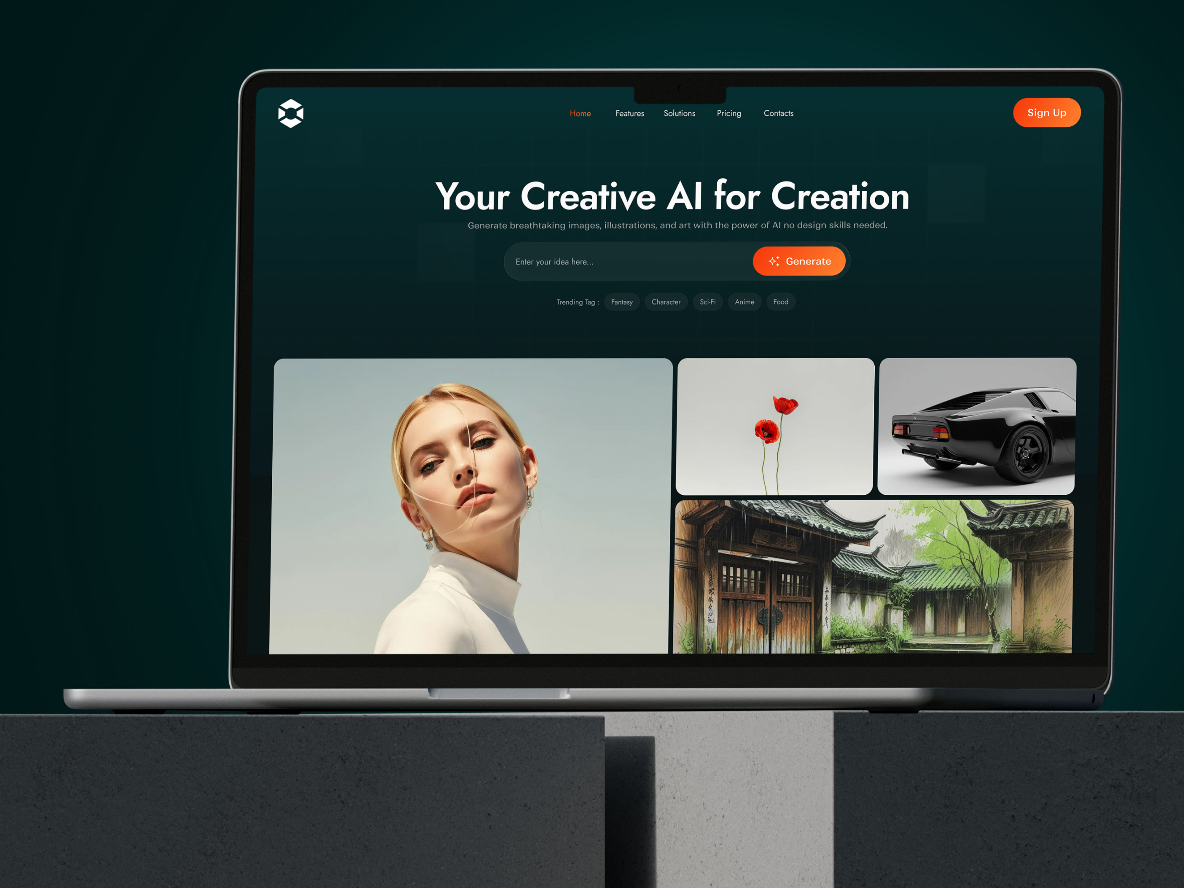 AuraGen Landing Page - AI Image Generator Website ai design website ai generator ai image generator ai image generator landing page ai image generator website ai landing page ai powered website ai saas website ai video editor ai web ai web design ai website auragen dark website green website landing page modern landing page modern website saas website ui