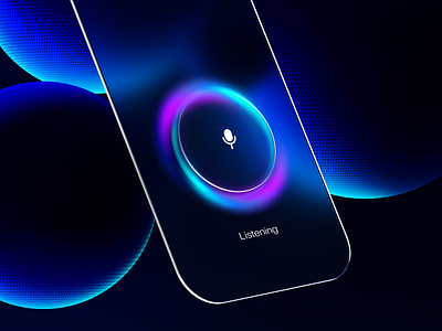 Voice Interaction Design - CGI 3d 3d abstract 3d animation 3d design ai agent ai app ai assistant apple glass audio cgi glass interaction design microphone ui glass voice voice assistant voice design voice interaction