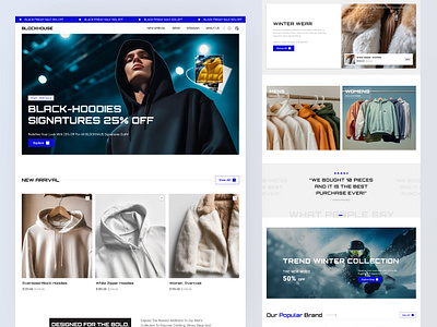Modern Fashion E-commerce UI Webdesign clothingstore designinspiration ecommercedesign fashionwebsite figmadesign landingpagedesign minimaldesig moderndesign onlinestore uidesign webdesign wintercollection
