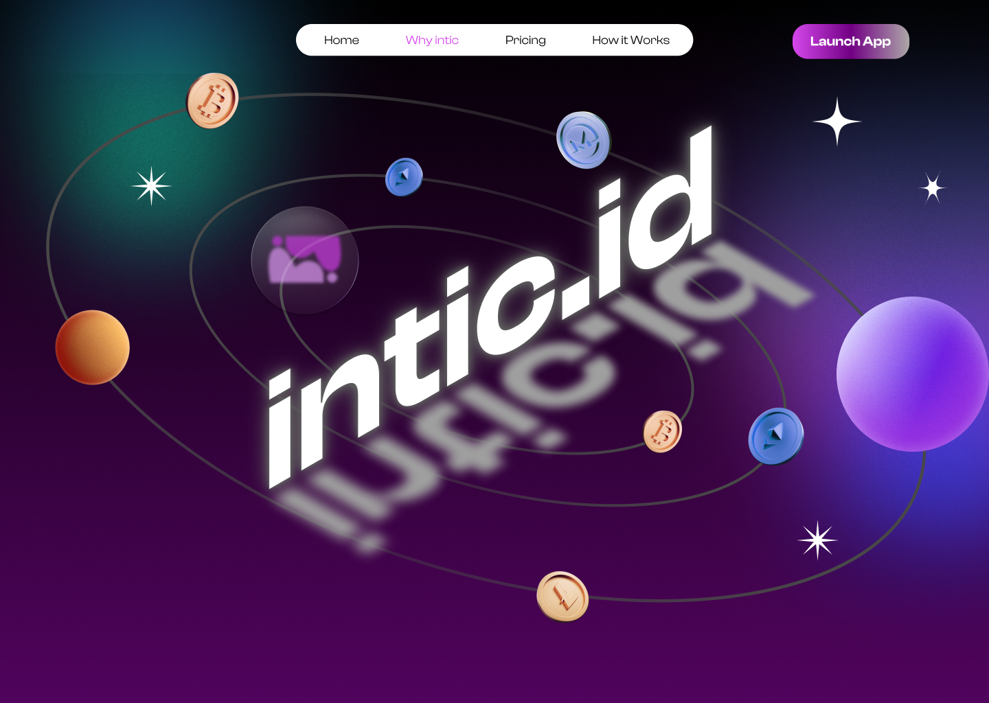 intic.id - Universal Event Ticketing Built for Any Chain crypto landing page nft ticket web design web3