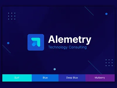 Alemetry Technology Consulting Logo Design 3d animation appicon bluepalette brandidentity branding businesslogo cleanui consultingbrand graphic design graphicdesign logo logodesign minimaldesign modernlogo motion graphics professionaldesign symboliclogo technologylogo ui