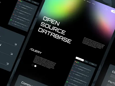 Open Source Database Website app brand identity branding design free database software icon illustration lettermark logo open source data storage open source database open source dbms sql databases sqlite typography ui uiux ux webdesign website