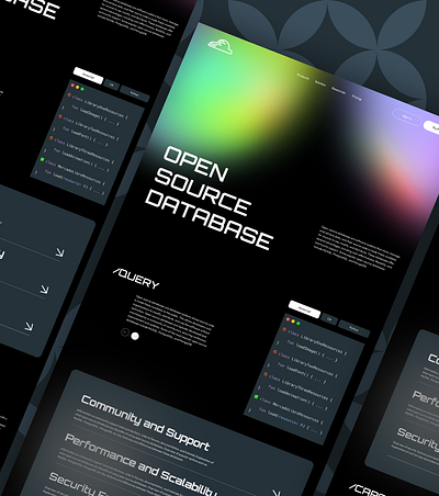 Open Source Database Website app brand identity branding design free database software icon illustration lettermark logo open source data storage open source database open source dbms sql databases sqlite typography ui uiux ux webdesign website