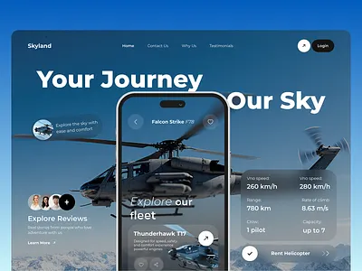 Modern Helicopter Booking web ui design booking system booking ui clean design flight schedule ui hero section minimal ui modern ui product design smart ui transportation ui travel booking travel ui ui ui designer ux web web app web design website website design