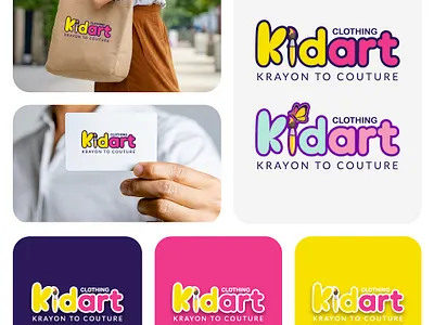 Kids Clothing Brand Logo Design for Sell art logo brand logo branding business company design flat graphic design kid art kids clothing brand logo kids clothing logo kids logo logo logo design logo inspiration logo maker sell