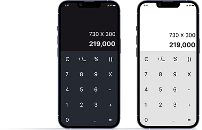 Calculator app for both light mode and Dark mode #DailyUI Day 4 dailyui design graphic design product design ui