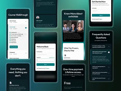 Switchlab - Framer Learning Hub Website Mobile branding dark mode design graphic design interaction interface learning minimalist mobile realproject tech ui uiux ux website