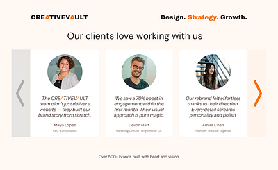 Daily UI · Challenge 39: Testimonials dailyui design testimonials ui