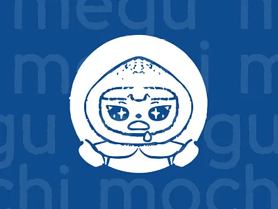 Megumochi - Mochi Brand Visual identity Illustration Set blue branding cute draw graphic design hand logo mascot mochi realproject sketch vector visual identity