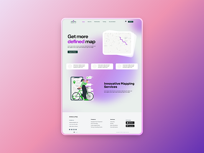AmbaLay Maps app landing map mapping mobile ui