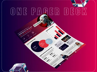 One Pager Deck 3d animation branding brochure business flyer business presentation executive summary flyer design graphic design illustration infographic investment teaser investor summary keynote one pager pitch deck presentation design summary teaser ui