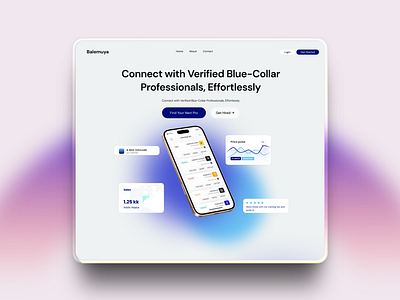 Balemuya - Job posting site landing page job jobfind landing recruitment ui website