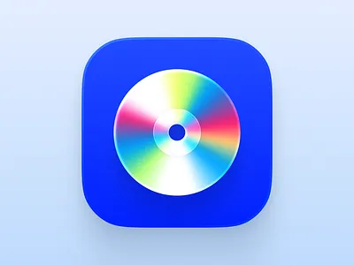 Albums iOS Icon- Compact Disc app art block branding design graphic design icon illustration ios ui
