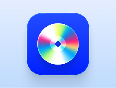 Albums iOS Icon- Compact Disc app art block branding design graphic design icon illustration ios ui
