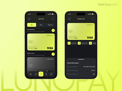 LunoPay – Card Management Page banking app card management figma finance financial services fintech fintech app mobile app mobile banking payment settings user interface