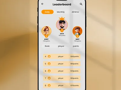 Daily UI #019 : Leaderboard design figma graphic design illustrator photoshop ui ux xd