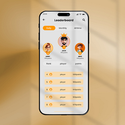 Daily UI #019 : Leaderboard design figma graphic design illustrator photoshop ui ux xd