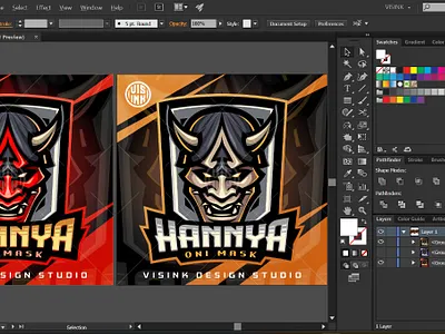 Hannya Head Esport Mascot Logo demon devil esport game design game logo ghost graphic design hannya mascot game mascot logo