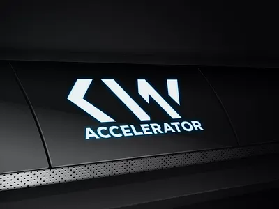 KW Accelerator logo design illustration logo mockup typography