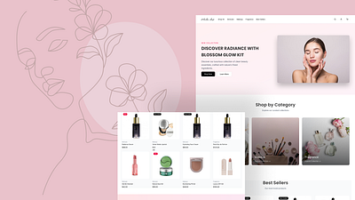 Clean Beauty E-commerce UI – Soft & Elegant Aesthetic e commerce form graphic design illustration logo pop up ui ui design
