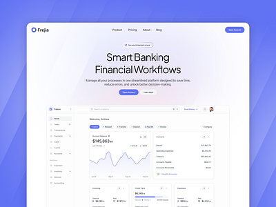 Hero Section finance landing page