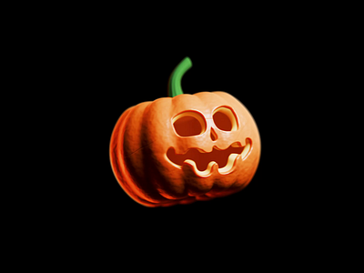 Scare 3d 3d animation blender blender3d halloween illustration isometric isometric illustration jackolantern lantern october pumpkin