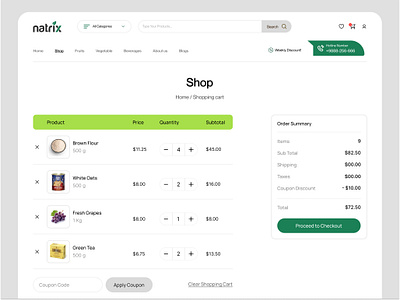 Grocery shopping cart page cart page design design e commerce shop page design e commerce website grocery grocery app design grocery cart page design grocery home page design grocery landing page design grocery shop page grocery shop page design grocery web grocery web design grocery website grocery website design