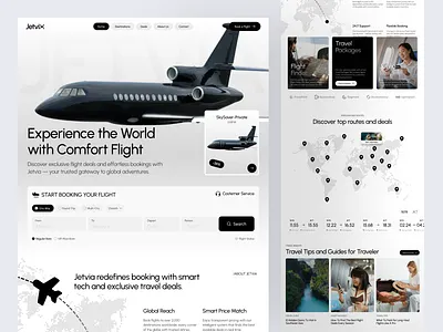 Flight Booking Website booking ui clean ui design flight booking flight ui floght design landing page modern web travel app travel ux travelwebsite trip planner ui ui kit ux website