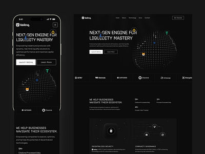 Velinq - Web3 Responsive Landing Page bitcoin cansaas clean crypto design responsive landing page saas saas responsive ui ux web design web3 web3 landing page website