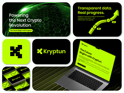 Kryptun logo branding design blockchain blockchain technology brand logo branding branding design company logo crypto currency crypto logo crypto trading cryptocurrency digital economy digital finance digital money fintech identity investment logo logo design logodesign logos