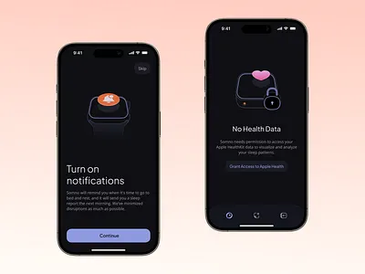 Authorization Guide of Somno app authorization onboarding sleep ui