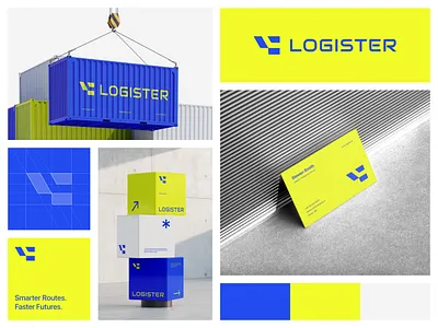 Logister Branding brand brand identity brand sign branding business business card identity l letter l logistic logo logo design logotype mark print