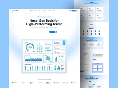 Sisphus – SaaS & AI Landing Page Concept | Modern Dashboard UI D aiwebsite dashboardui digitalagency dribbbleinspiration landing page landing page design landingpage minimalui modernweb productdesign saasdesign template design uiconcept uidesign uiux uiux design uiux designer uxdesign web design webdesign