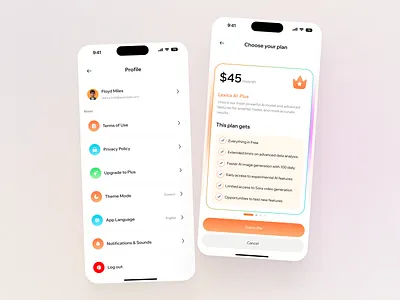 Profile Page - For Ai mobile app ai ai app app design darkmodeapp mobile mobile app mobile app design mobile ui mobiledesign profile page profilepage setting page settingsui ui