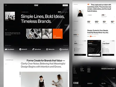 FORME - Creative Agency Website 🔥 agency website ai agency website art studio website clean company website creative agency website creative website design agency website design service website design website digital agency website homepage landing page service website simple studio website uidesign uiux web design website