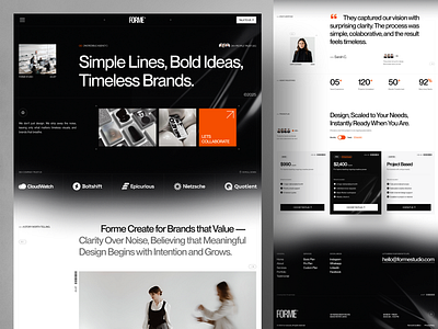 FORME - Creative Agency Website 🔥 agency website ai agency website art studio website clean company website creative agency website creative website design agency website design service website design website digital agency website homepage landing page service website simple studio website uidesign uiux web design website